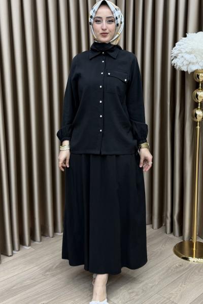 Verda Etek Takım Siyah