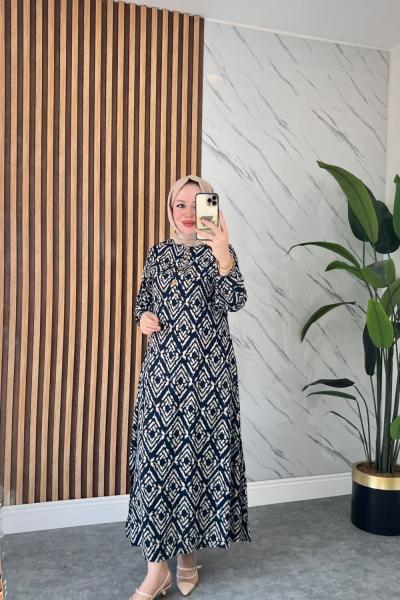 Asalet Pamuklu Vİskon Elbise