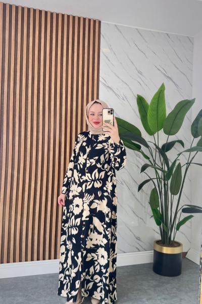 Bahar Pamuklu Viskon Elbise