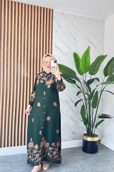 Gülnaz Pamuklu Viskon Elbise