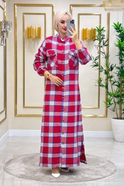 Havin Şanel Kap Çift Çepli  - Kırmızı