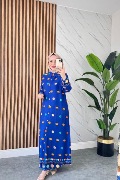 Papatya Pamuklu Vİskon Elbise