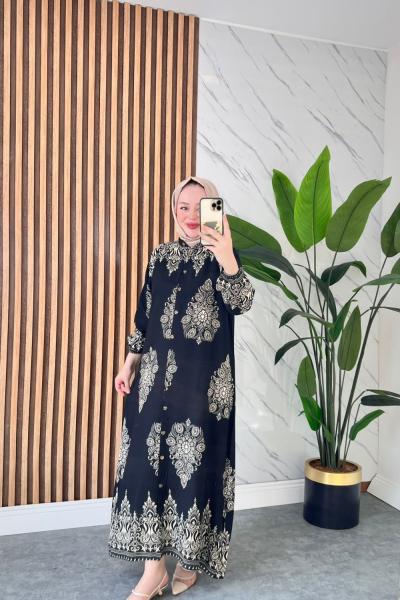 Pırıl Pamuklu Viskon Elbise