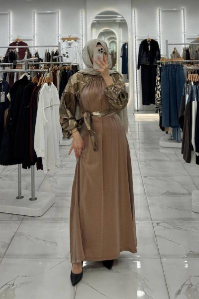 Sanem Saten Krep Elbise