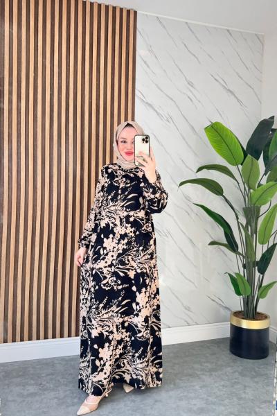 Zülal  Pamuklu Viskon Elbise