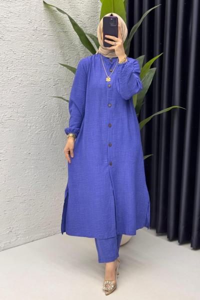 İndigo Mehtap Takım Tesettür Giyim