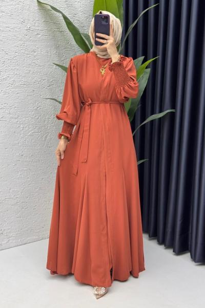 Kiremit  Mihra  Abaya Takım Tesettür Giyim