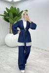 Lacivert Nilsu Pantolon Takım Tesettür Giyim