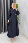 Lacivert Premıum Rengin Ferace Tesettür Giyim