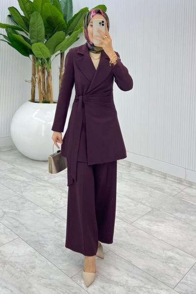 Mürdüm Premium Star Takım Tesettür Giyim