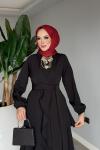 Siyah Cevher Pantolon Takım Tesettür Giyim