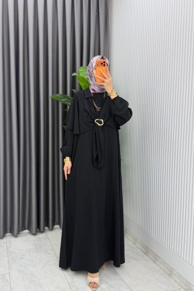 Siyah Premıum Ceylan Elbise Tesettür Giyim