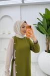 Yeşil Nilda Elbise Tesettür Giyim
