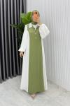 Yeşil Premıum  Aden ELbise Tesettür Giyim