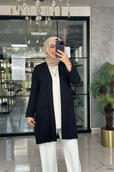 Ahsa İçlik Ceket-Siyah