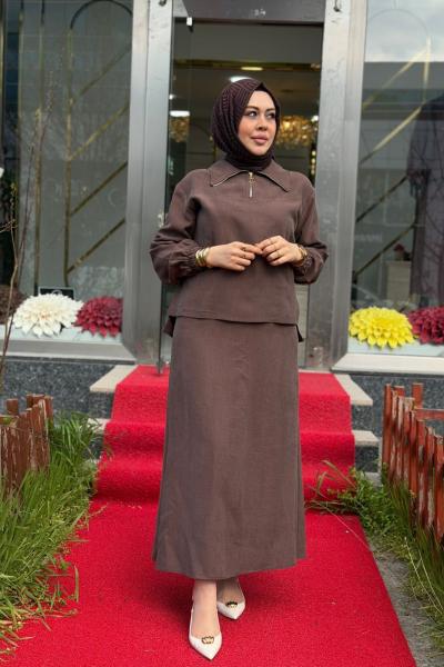 Asmin Takım Kahverengi