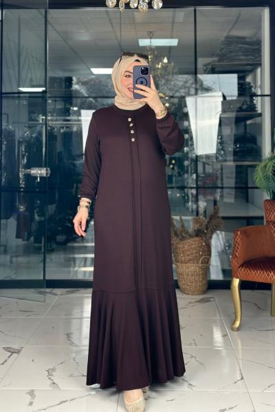 Azel Elbise Kahverengi