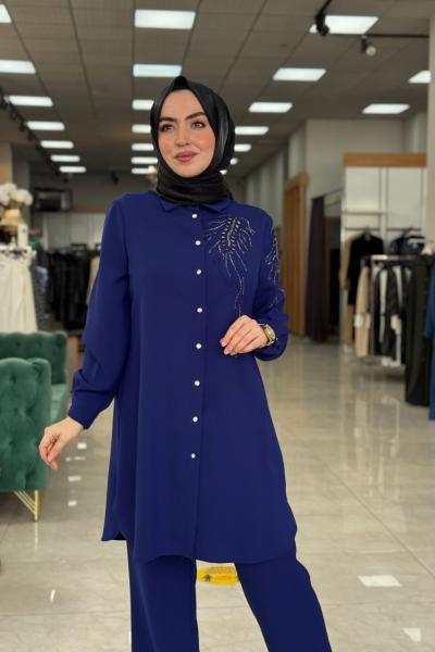 Elisa Pantolon Takım-İndigo