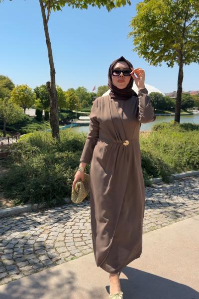İlay Elbise Vizon