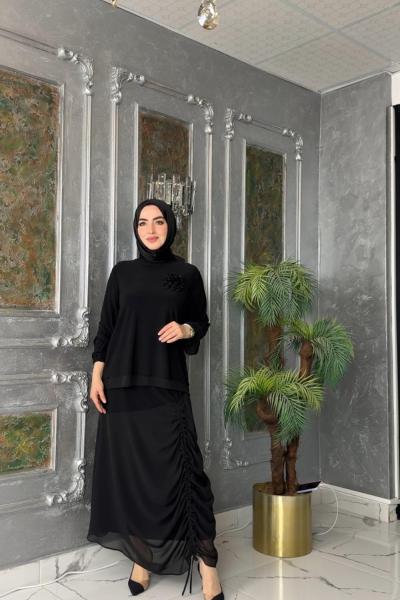 Melek Etek Takım-Siyah