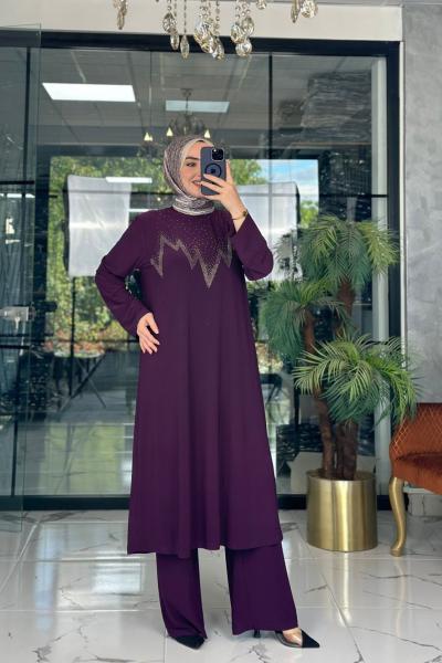 Meram Pantolon Takım Mürdüm