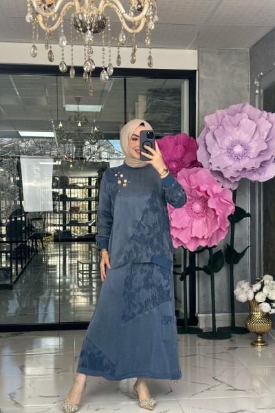 Nefes Etek Takım Lacivert