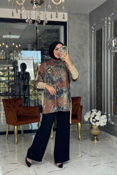 Rosa Örme Tunik-İndigo