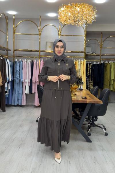 Simay Elbise Kahverengi