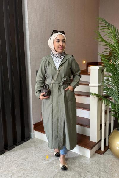 Kapüşonlu Cupra Kap Haki