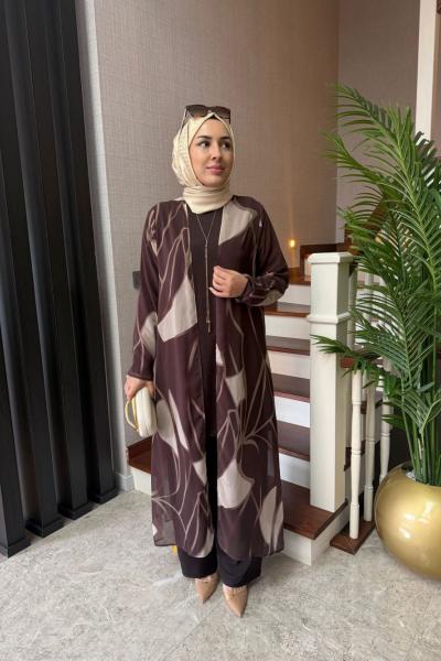 Miray Üçlü Takım Kahverengi