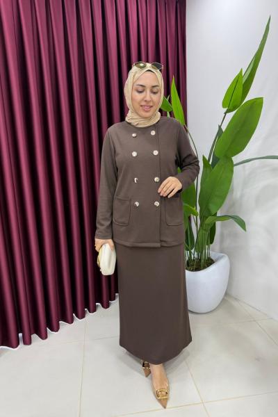 Senora Oysho Etekli Takım Kahverengi