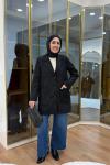 SÜET BLAZER CEKET Siyah
