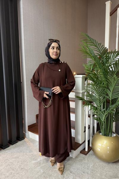 Velena Takım Kahverengi