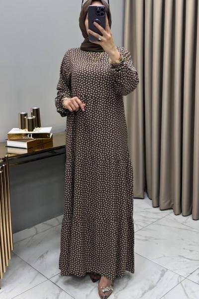 Gülsüm Elbise Kahve