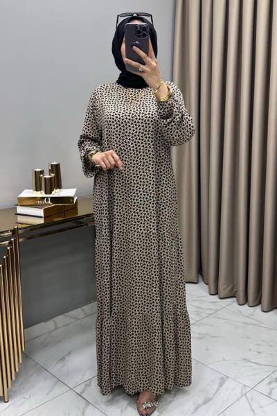 Gülsüm Elbise Vizon