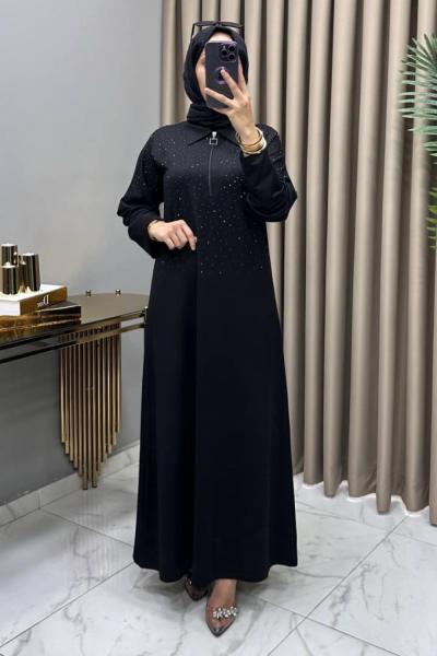 Lale Abiye Elbise Siyah