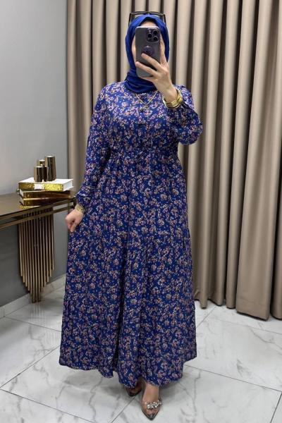 Nergis Elbise İndigo