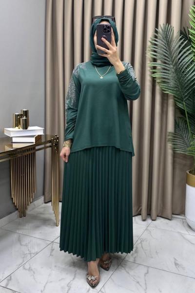 Yase Etekli Takım Zümrüt