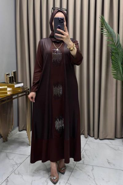 Zuhal Elbise Kahve