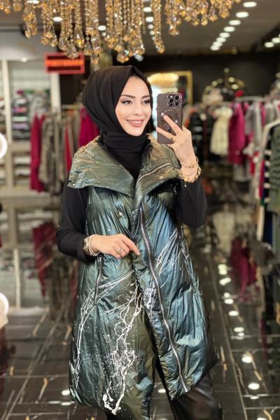 0003 Asimetrik Şişme Yelek Yeşil