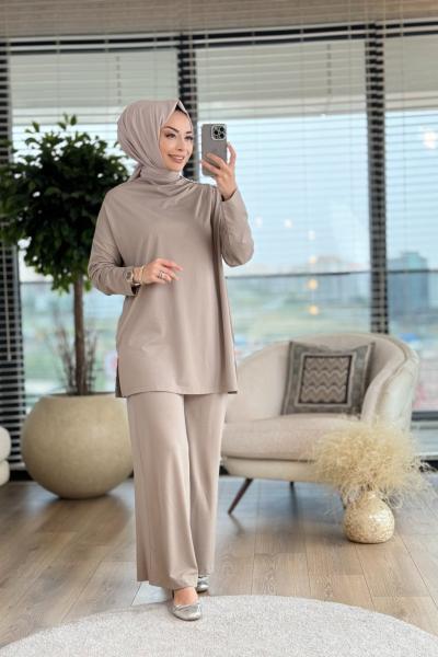 100164 Sağ Omuz Taşlı Yakasız Takım Taş