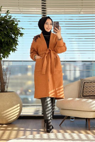 1002 Pullu Kaşe Kap Taba