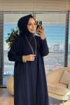 142 Kolsuz Elbise Üstü Hırka İkili Takım Lacivert
