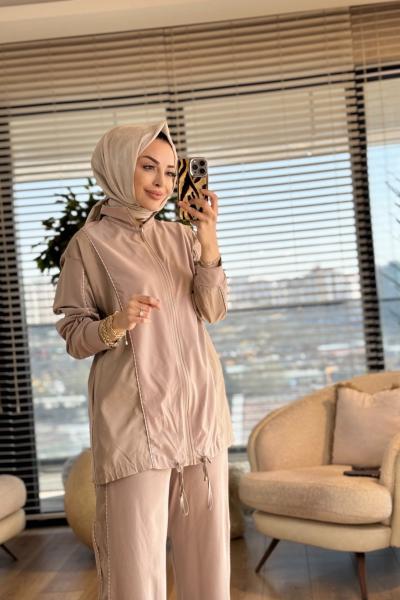 14439 Kübra Takım Bej