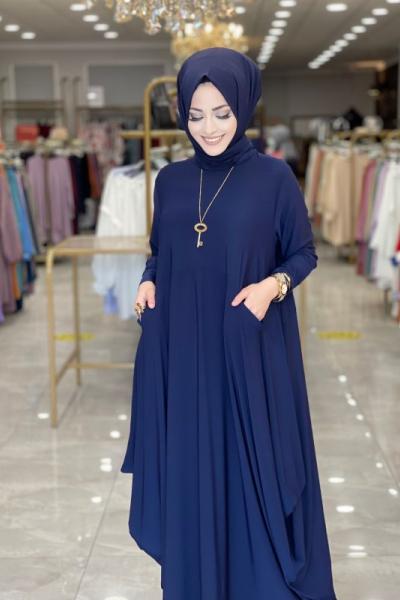 1686 Tuğçe Elbise Lacivert
