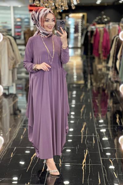 1686 Tuğçe Elbise Gül