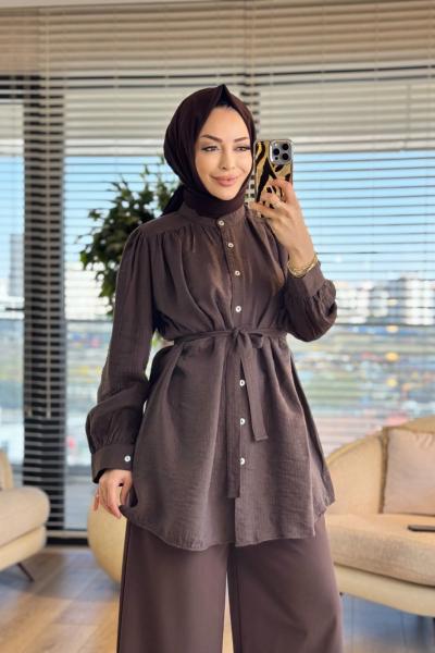 2026 Ancel Gömlek Kahve