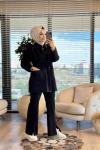 2121 Ön Bağcıklı Ve Cepli Takım Siyah