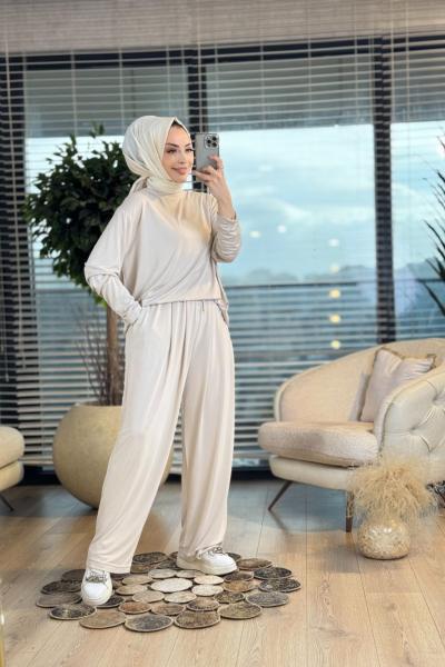 22707 Etek Ucu Oval Basic Takım Bej