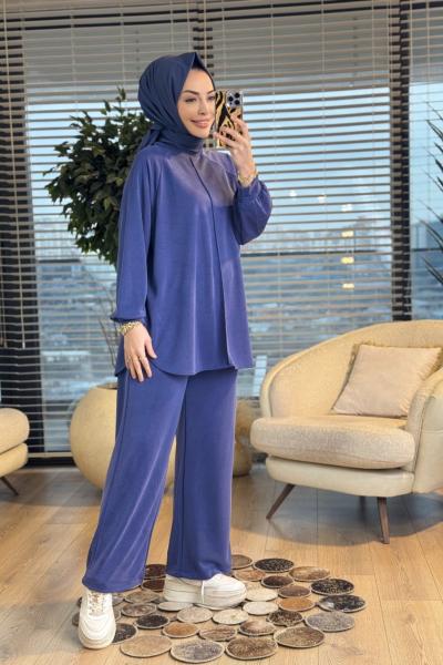 22831-5 Ön Boyuna Dikişli Takım Lacivert